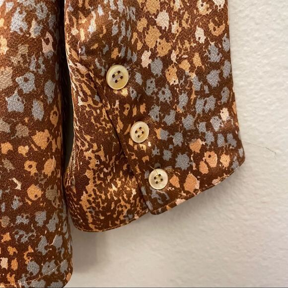 Vintage Anne Klein Snake Prink Tunic Blouse Shirt mob wife old money - Picture 4 of 5